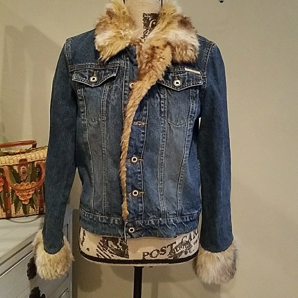 One Tuff Babe Jackets & Blazers - One Tough Babe Faux Fur Lined Jean Jacket